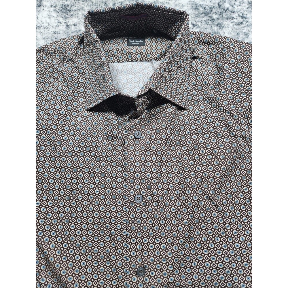 Paul Smith London Shirt Mens Size 15.5/39  Floral Button Up Made In Italy